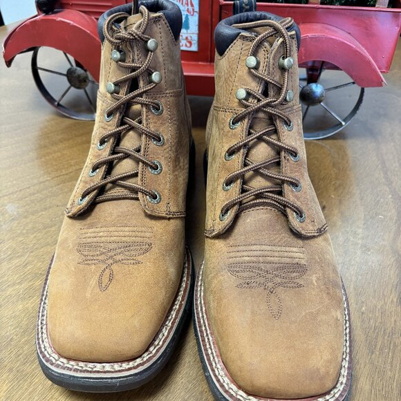 Rocky Men’s Leather Work Boots – Tan – Excellent Pre-Owned Condition Size 11 W - Picture 1 of 9